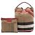 Borsa a secchiello e borsa a mano Burberry Medium Mega Check Canvas Ashby marrone - vista 7