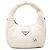 Borsa satchel Prada Mini Nappa Soft Padded bianca Bianco