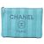 Clutch Chanel Medium Tweed Deauville O Case Blu