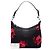 Borsa a tracolla Prada Tessuto Stampato Rose nera Nero - vista 7