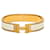 White Hermès Narrow Enamel Clic H Bracelet PM  - view 1