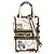 Borsa Dior Mini Embroidered Canvas Pixel Zodiac Vertical Book Tote bianca Bianco