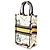 Borsa Dior Mini Embroidered Canvas Pixel Zodiac Vertical Book Tote bianca Bianco - vista 2