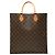 Borsa Tote Louis Vuitton Monogram Sac Plat marrone