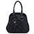 Borsa a mano e a spalla Prada Black Beaded Tessuto Evening Bear Frame Nero