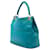 Borsa Hobo Prada Vitello Daino blu - vista 2