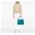 Borsa Hobo Prada Vitello Daino blu - vista 6