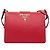 Borsa a tracolla Red Prada Saffiano e City Calf Light Frame Rosso