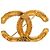 Spilla Chanel CC con nappa e frange lava placcata oro D'oro - vista 3
