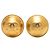 Orecchini a clip rotondi Chanel CC placcati oro D'oro