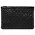 Clutch O Case Chanel Large in Caviar Trapuntato Nero