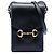 Borsa a tracolla Gucci Mini Leather Horsebit 1955 nera Nero