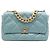 Borsa Chanel 19 in agnello blu grande
