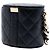 Elegantes Chanel CC Lambskin Vanity Case in Schwarz mit Kette - Ansicht 2
