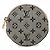 Mini monedero redondo Louis Vuitton Monogram Mini Lin gris