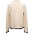Vintage Beige & Schwarz Chanel Cashmere Cardigan mit offenem Front Verschluss Größe FR 42 - Ansicht 2