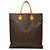 Borsa Tote Louis Vuitton Monogram Sac Plat marrone