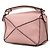 Mini borsa Puzzle in pelle di vitello rosa LOEWE - vista 2