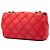 Borsa a tracolla Chanel Small Nubuck Diamond Stitch Chain Flap Rossa Rosso - vista 2
