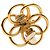 Orecchini a cerchio con clip Chanel CC fiore placcati oro D'oro - vista 4