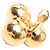 Orecchini a clip Chanel CC sfere placcate oro D'oro - vista 3