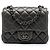 Borsa a tracolla Chanel Mini Square Classic in pelle di agnello, grigio