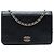 Bolso bandolera Chanel CC Stitched Calfskin Wallet on Chain negro