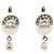 Orecchini a clip Chanel White Resin Strass Rain Drop Bianco