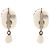 Orecchini a clip Chanel White Resin Strass Rain Drop Bianco - vista 2