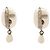 Orecchini a clip Chanel White Resin Strass Rain Drop Bianco - vista 3
