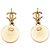 Chanel CC Gold Plated Enamel Star Hängeohrringe mit Stecker Golden - Ansicht 2