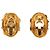 Orecchini a clip ovali Chanel CC placcati oro D'oro - vista 2