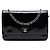 Bolsa transversal Chanel CC Patent Wallet On Chain preta Preto