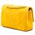 Borsa a tracolla Chanel Medium Classic Velvet Double Flap Gialla Giallo - vista 2