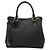Borsa satchel in tela canapa Prada nera con logo Nero