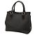 Borsa satchel in tela canapa Prada nera con logo Nero - vista 2