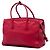 Borsa Tote Convertibile con Zip in Vitello Daino Rosso Prada - vista 2