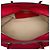 Borsa Tote Convertibile con Zip in Vitello Daino Rosso Prada - vista 4