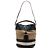 Borsa a secchiello Ashby con nappa e tela Mega Check marrone Burberry Medium