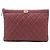 Chanel Boy O Case Clutch aus gestepptem Caviar Rot Größe Medium