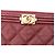Chanel Boy O Case Clutch aus gestepptem Caviar Rot Größe Medium - Ansicht 6
