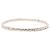 Bracciale rigido Chanel CC argentato placcato argento e strass costume - vista 2