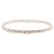 Bracciale rigido Chanel CC argentato placcato argento e strass costume - vista 3