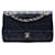 Borsa a tracolla Chanel Medium Classic Lambskin Double Flap nera Nero