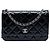 Borsa a tracolla Chanel CC Quilted Patent Wallet On Chain nera Nero