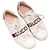 Gucci Low-Top Leder-Sneaker mit Schriftzug White & Multicolor Größe 37 Weiß - Ansicht 2