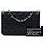Wallet On Chain Portafoglio con catena e tracolla in agnello con logo CC in rilievo nero Chanel - vista 8