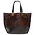 Borsa Christian Louboutin in pelo di pony sfumato marrone e nero - vista 7