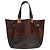 Borsa Christian Louboutin in pelo di pony sfumato marrone e nero - vista 8