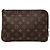 Clutch marrone Louis Vuitton Monogram Etui Voyageur PM